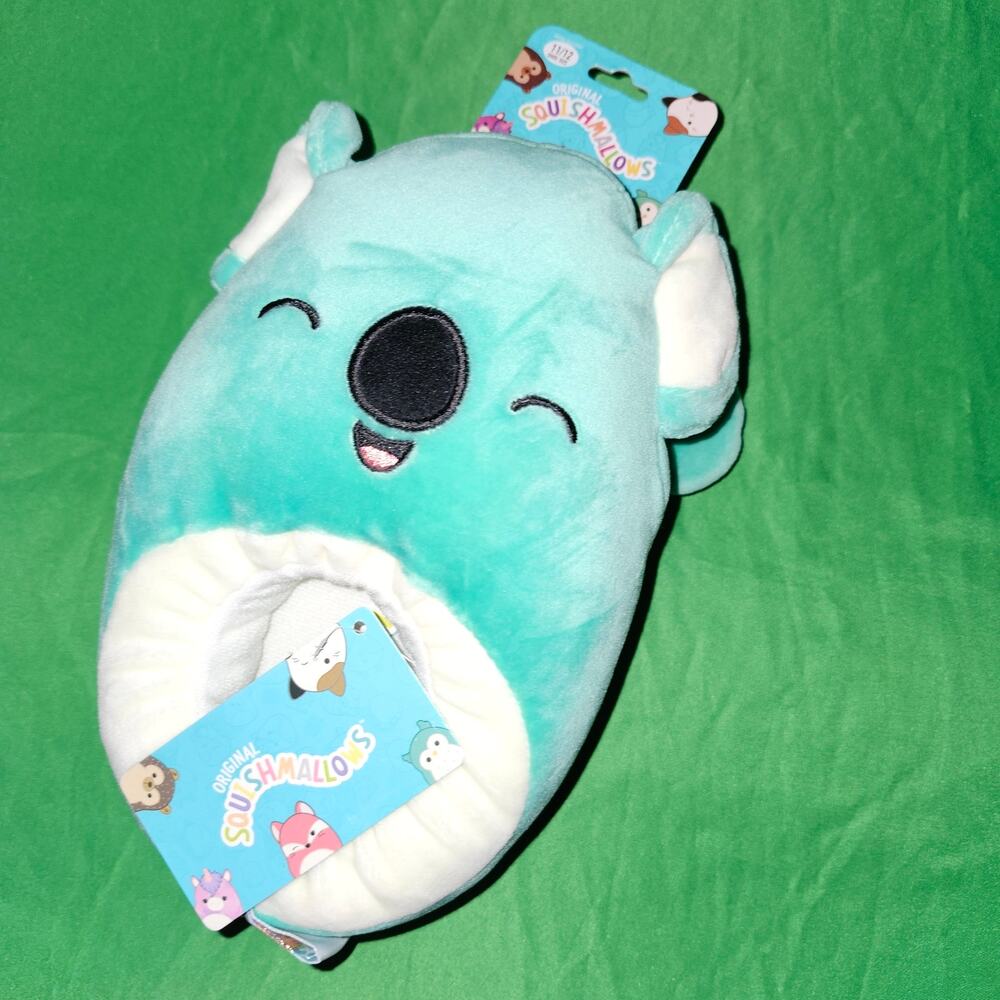 Squishmallows Aqua Koala Slippers NWT • Kids 11/12 • Unisex